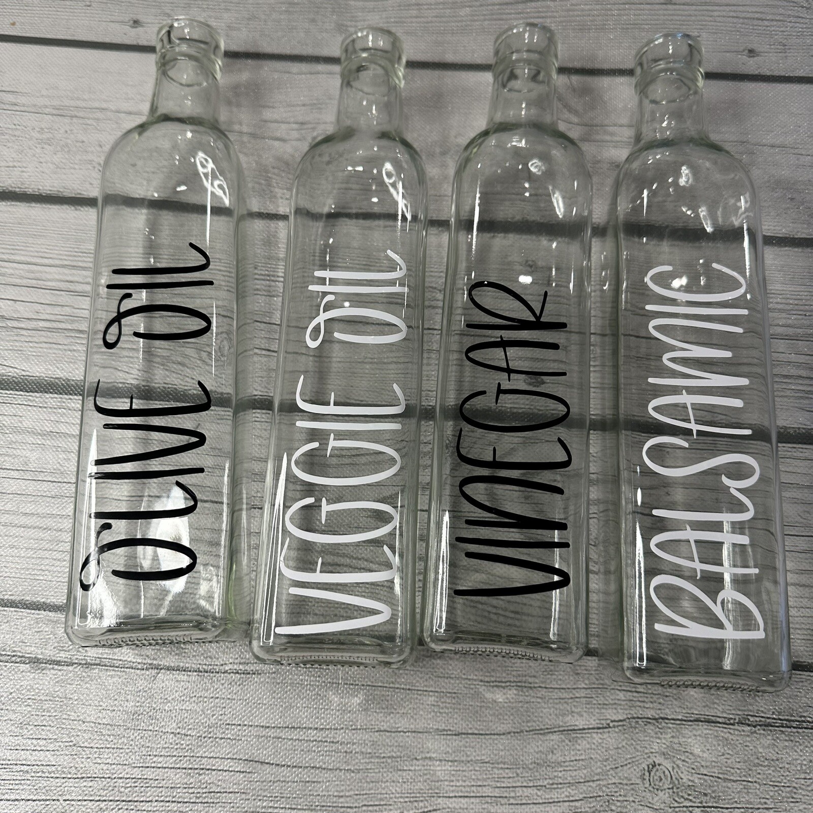 Kitchen Organization Labels 4 Pack Vinyl Stickers Home Decals Fancy Oil Vinegar