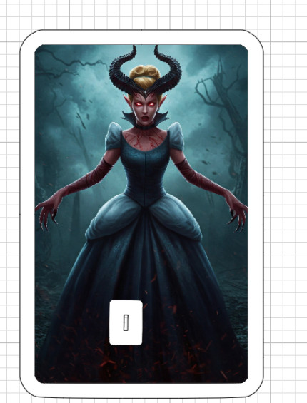Disney Demon ATM DEBIT CREDIT CARD Skin Sticker Princess Halloween Cinderella