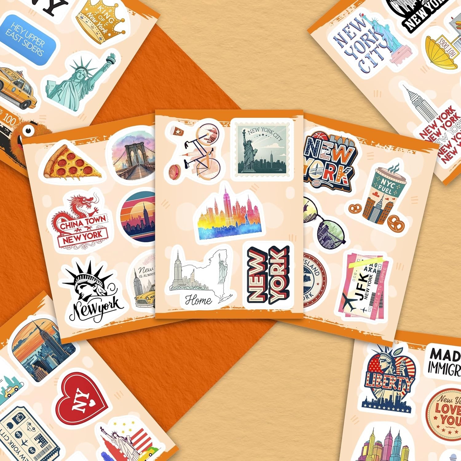 100Pcs New York Stickers for Scrapbooking, Laptop, Water Bottle, NYC Stickers…