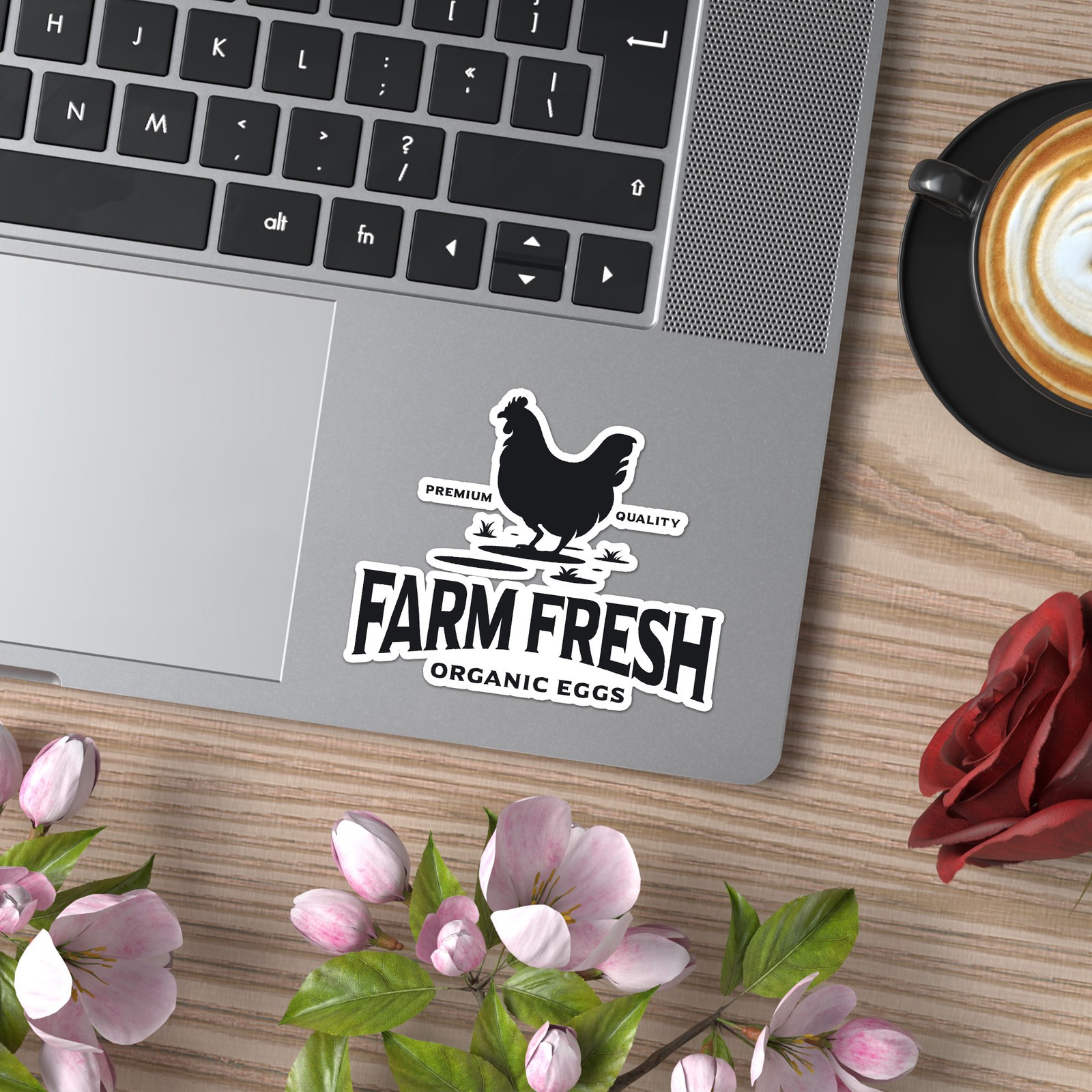 Farm Fresh Organic Eggs – Vinyl Decal Sticker – Car Window Laptop – ebn8615