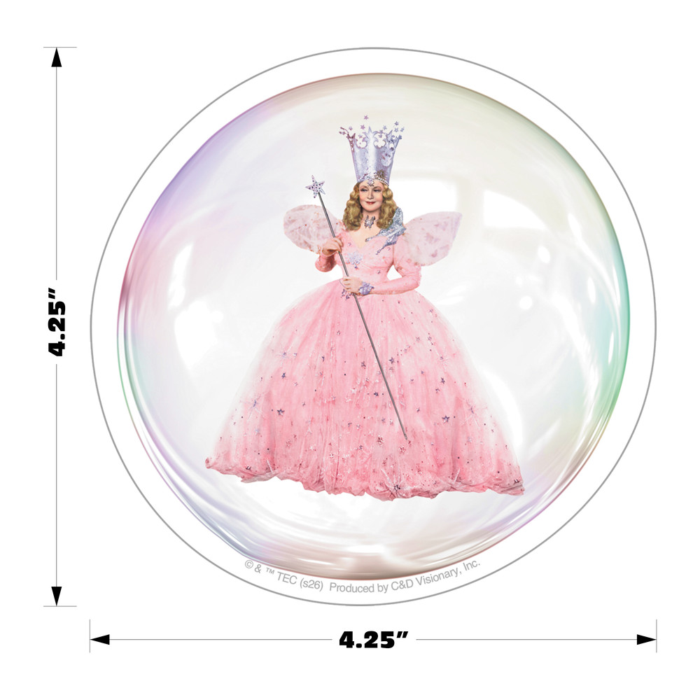 Sticker – Wizard Of Oz Glinda Good Witch Pink Bubble Children's Movie 4.25"