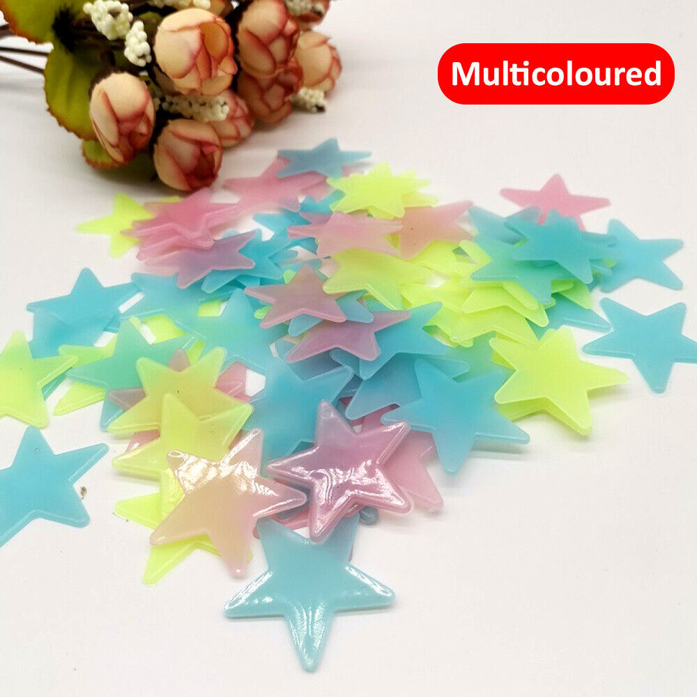 100pieces Glow In The Dark Stars Night Light Wall Stickers Decal Kids Room Home