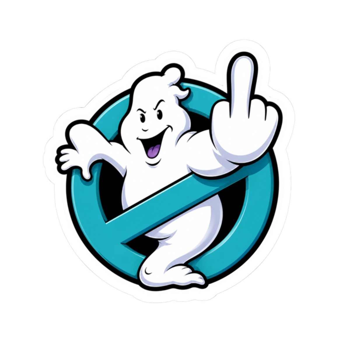 Rude GHOSTBUSTERS Logo Sticker | Kiss-Cut Sticker