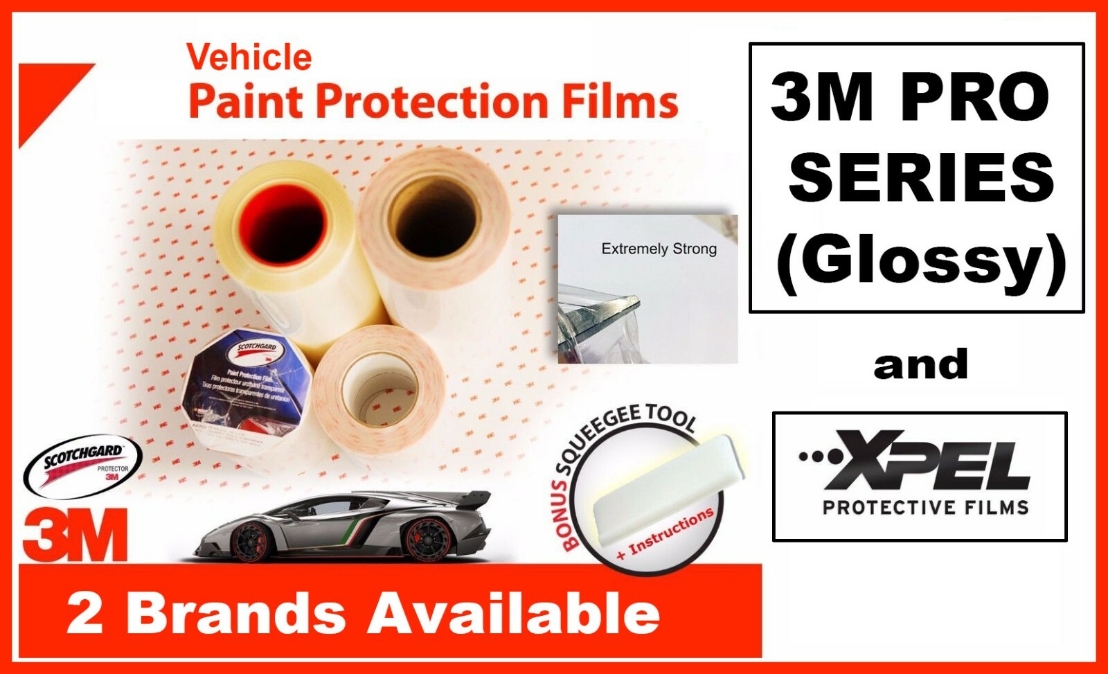 4" Vehicle Paint Protection film – 3M Pro Series and Xpel Ultimate Plus – Cars