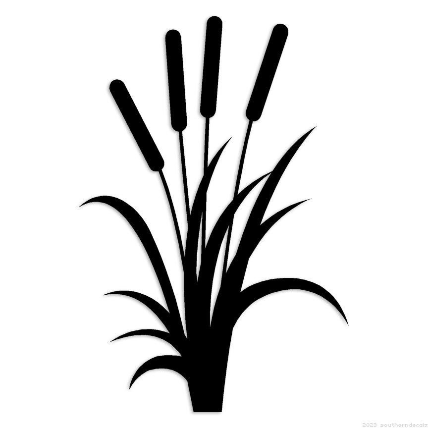 Cattails Marsh – Decal Sticker – Multiple Colors & Sizes – ebn6445