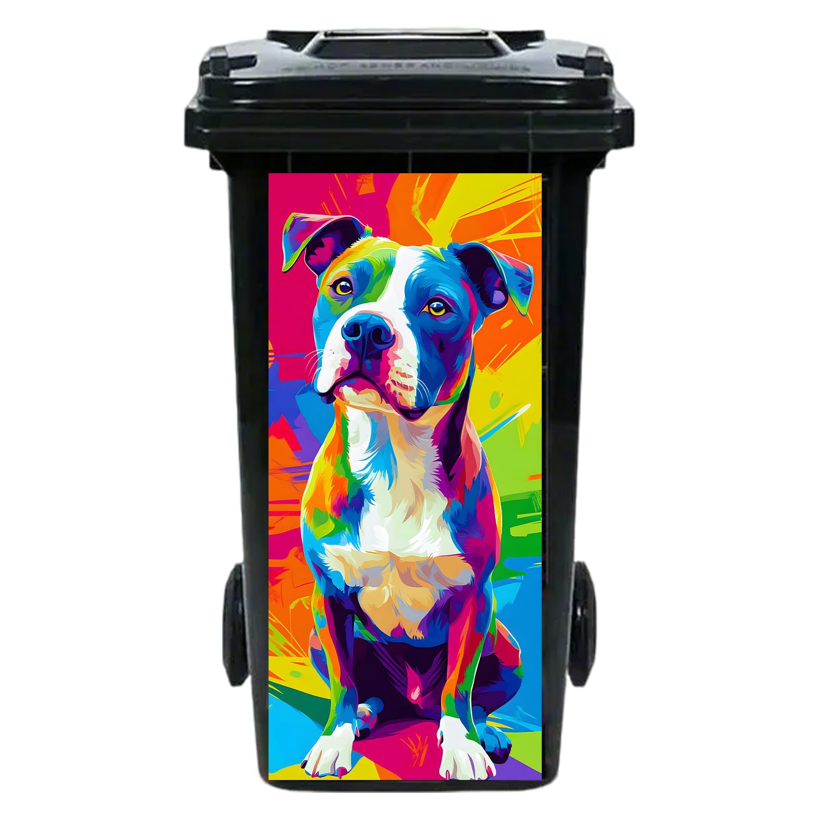 Colorful Dog Garbage Can Stickers, PVC, 14.57×32.28 Inches – Trash Sticker fo…