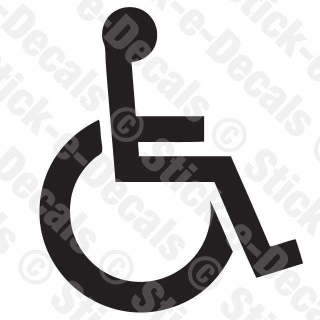 WHEELCHAIR Vinyl Die Cut Decal Sticker – Handicap Disability Disabled ISA Symbol