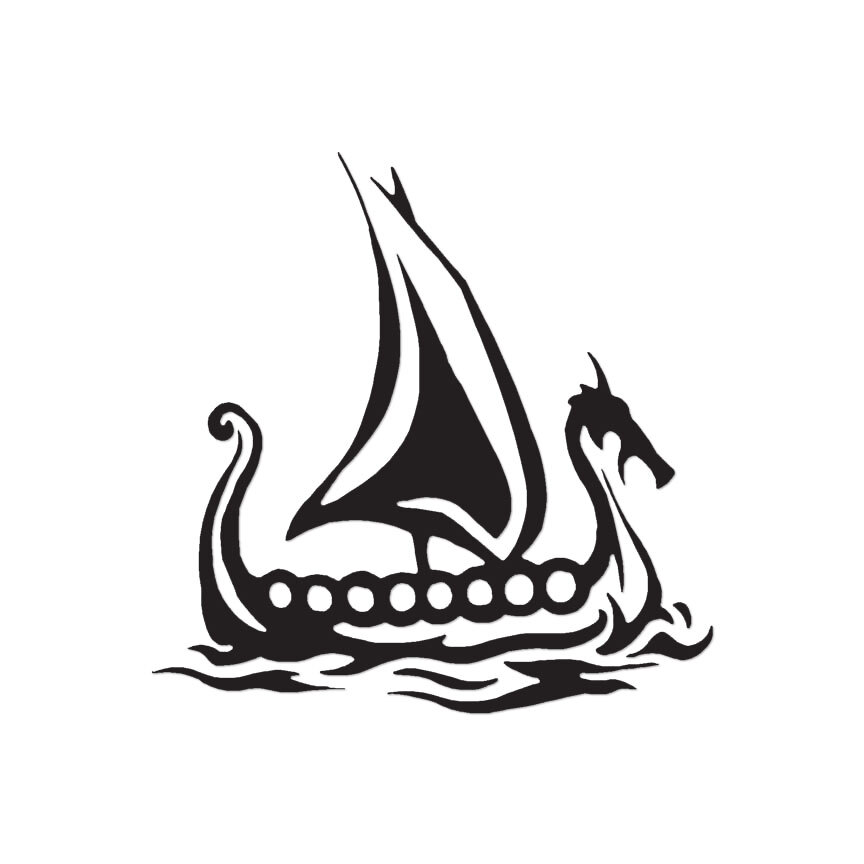 Viking Ship Dragon Boat – Decal Sticker – Multiple Color & Sizes – ebn719