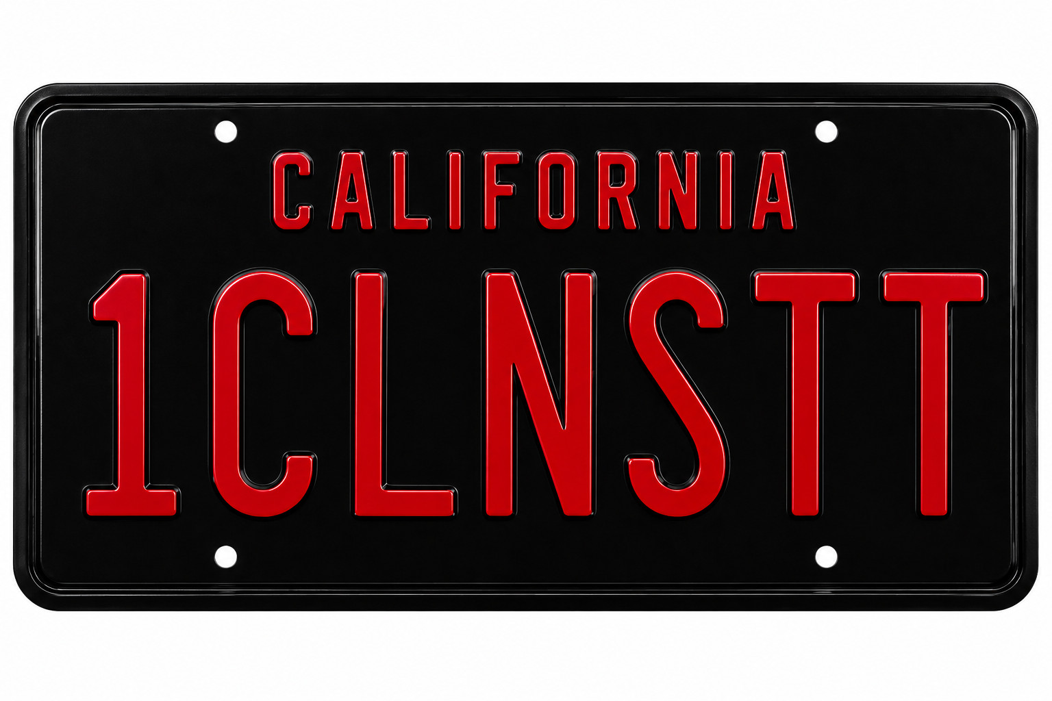 Gloss California Plate Wrap DIY Kit (BLACK & RED ) KIT 2 PLATES (PRINT )