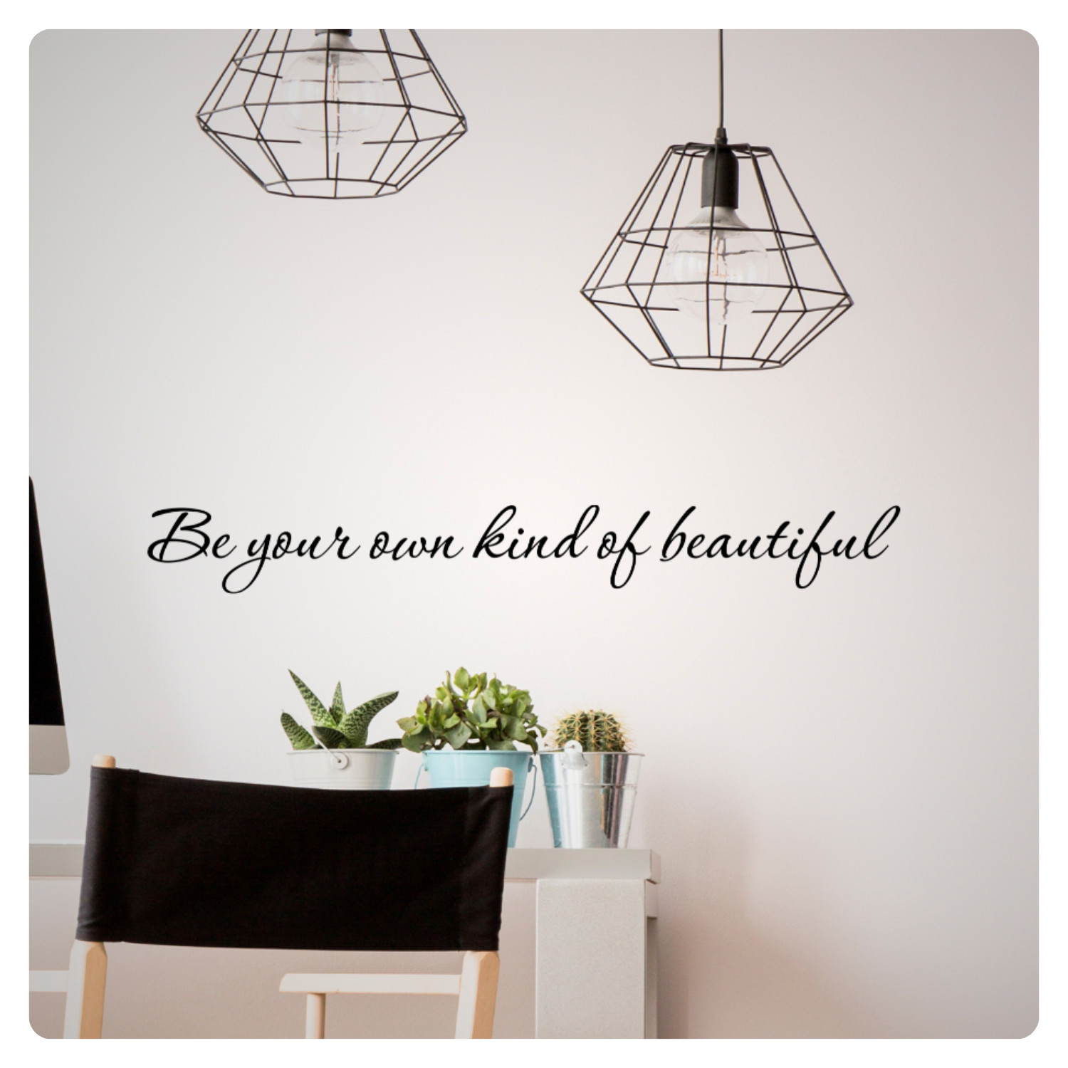 Be Your Own Kind of Beautiful Inspirational Wall Decal Sticker Quote Vinyl Decor