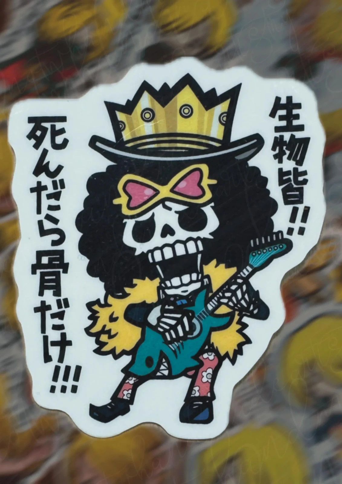 One Piece Pirates Brooke Weatherproof Stickers