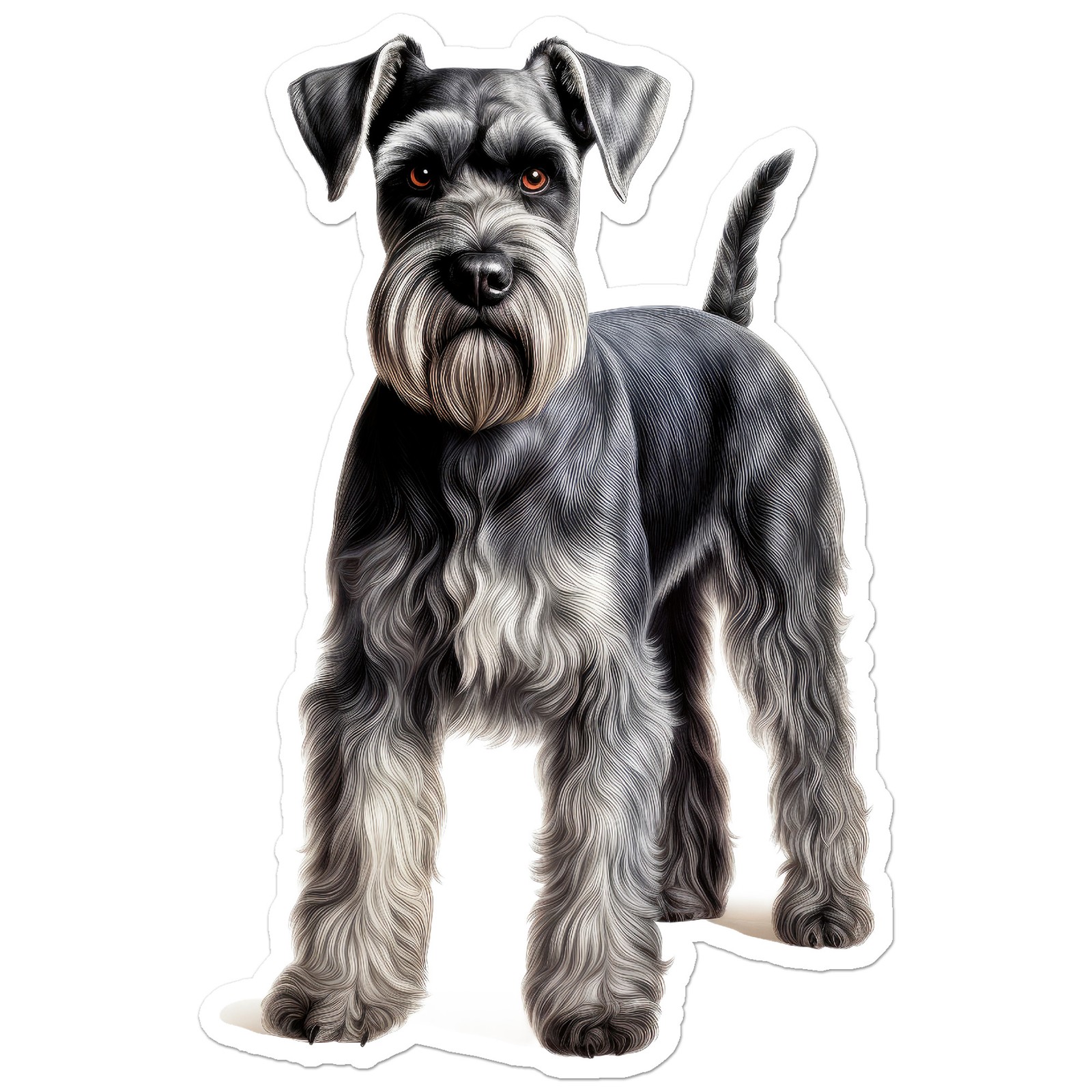 Standard Schnauzer – Vinyl Decal Sticker – Car Window Laptop – ebn12183