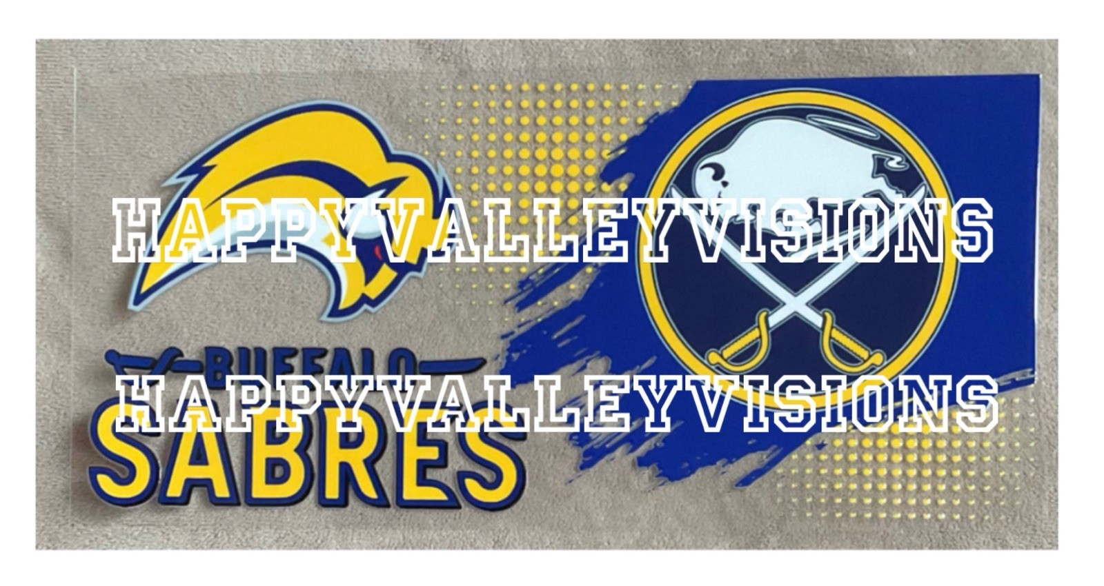 BUFFALO Hockey Team UV DTF Waterproof Transer Sticker Cup Wrap DIY Glasses
