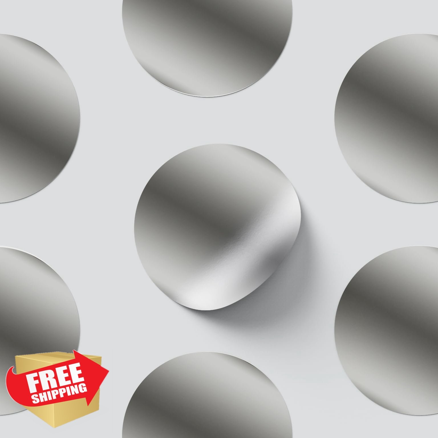 DecalVenue.com polka dot decals metallic silver