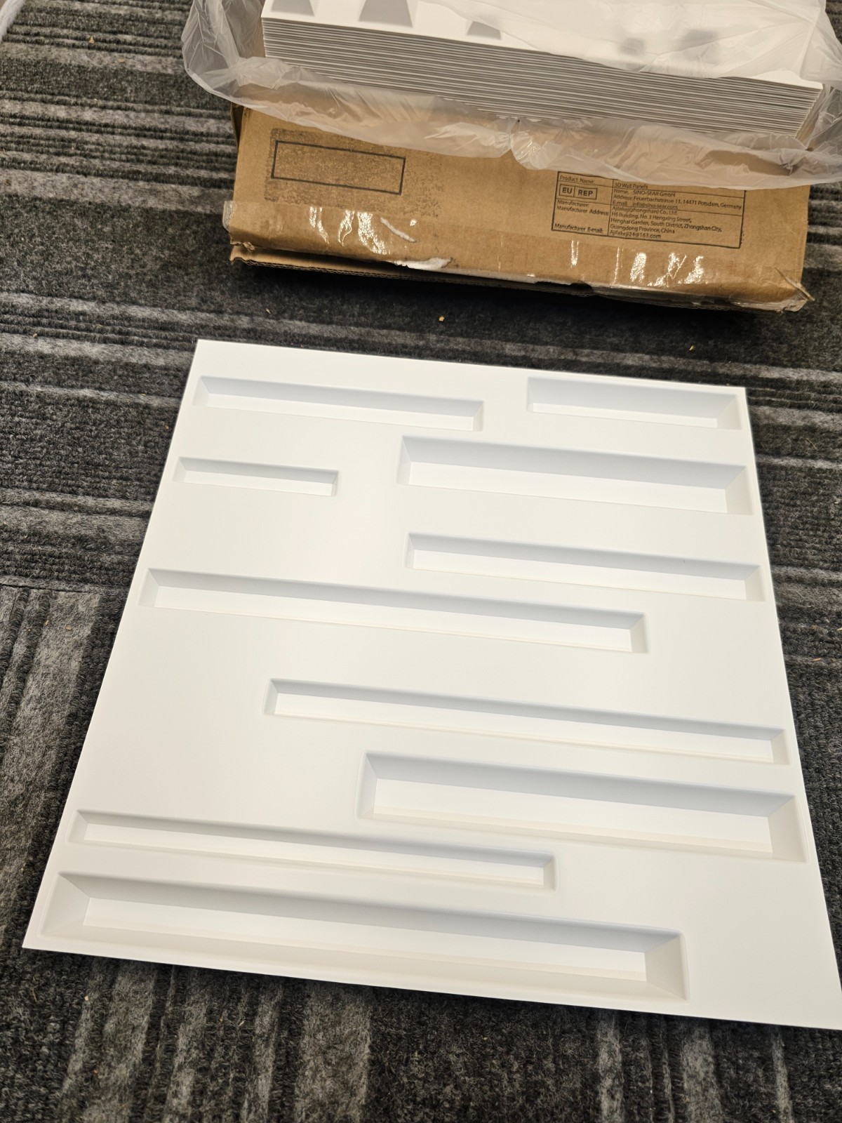 (QTY 33) 3D Wall Panels White PVC Geometric Interior Accent 11.8×11.8 In