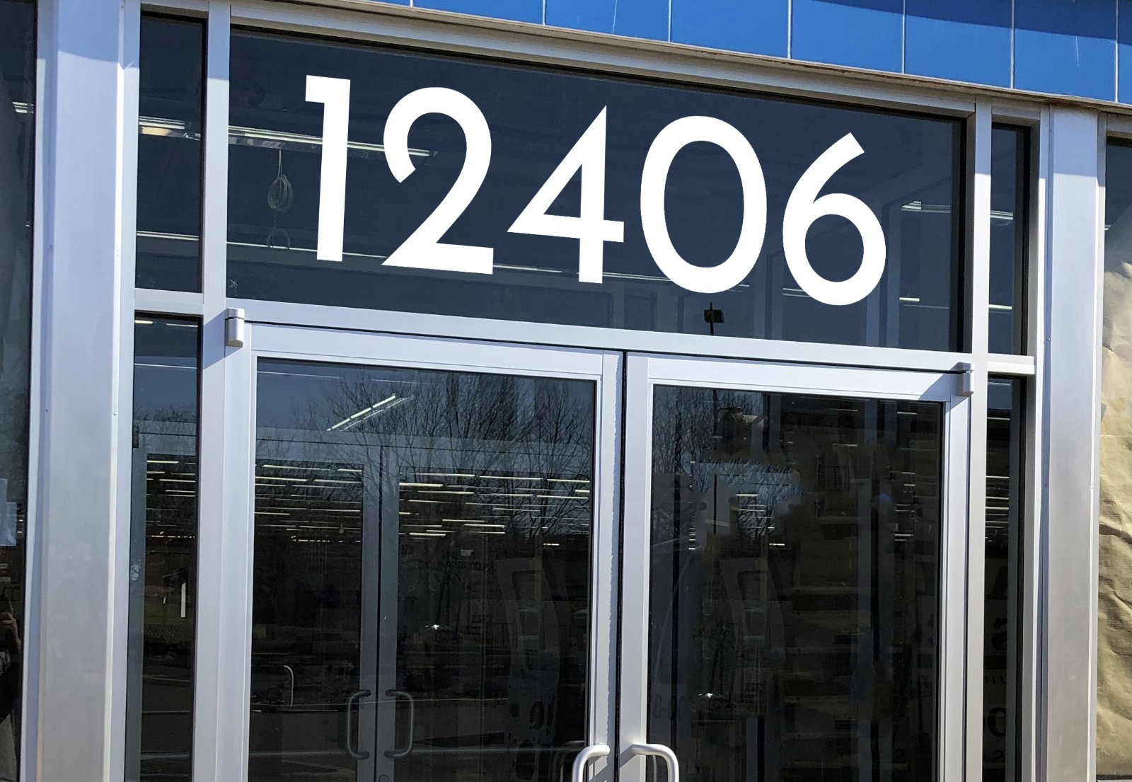Josefin Sans Mid Century Modern Storefront Numbers Vinyl Sticker Decal Retro
