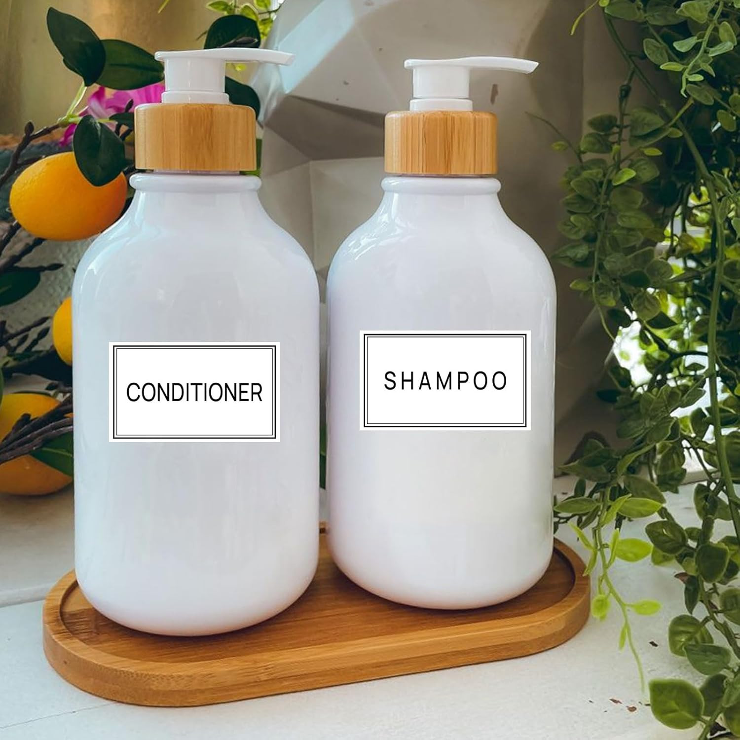 32PCS Bathroom Labels for Organizing with DIY Blank Labels,Hand Soap Dispenser L