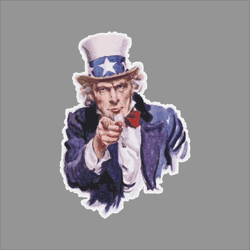 Uncle Sam Patriotic Wall Car Window Vinyl Decal Sticker Graphic