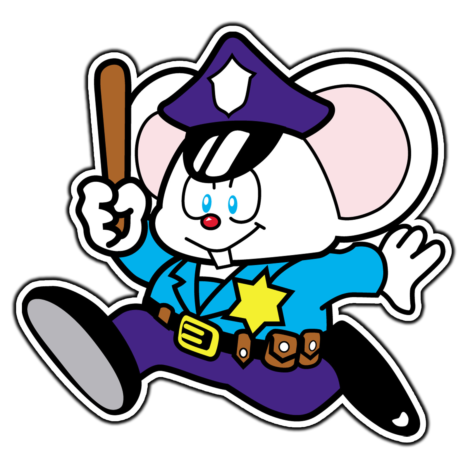 Mappy Arcade Police Mouse #1 Retro Game Sticker Waterproof Vinyl Decal Die-Cut