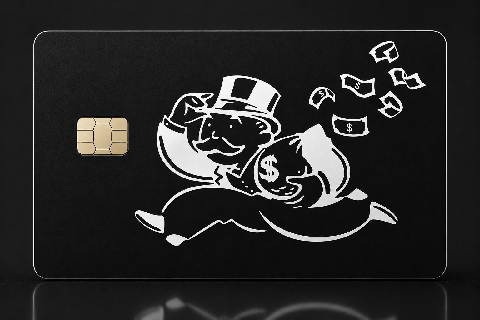 Monopoly Money Bag Credit Card Skin Funny Debit Card Sticker Irony