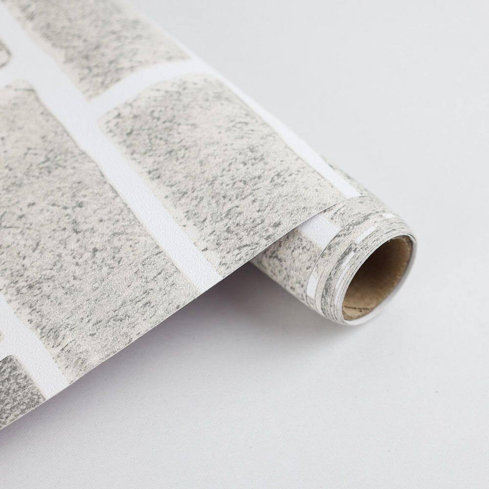 23. 62In. X 197In. Gray Peel & Stick Wallpaper, Self-Adhesive Removable Wallpape