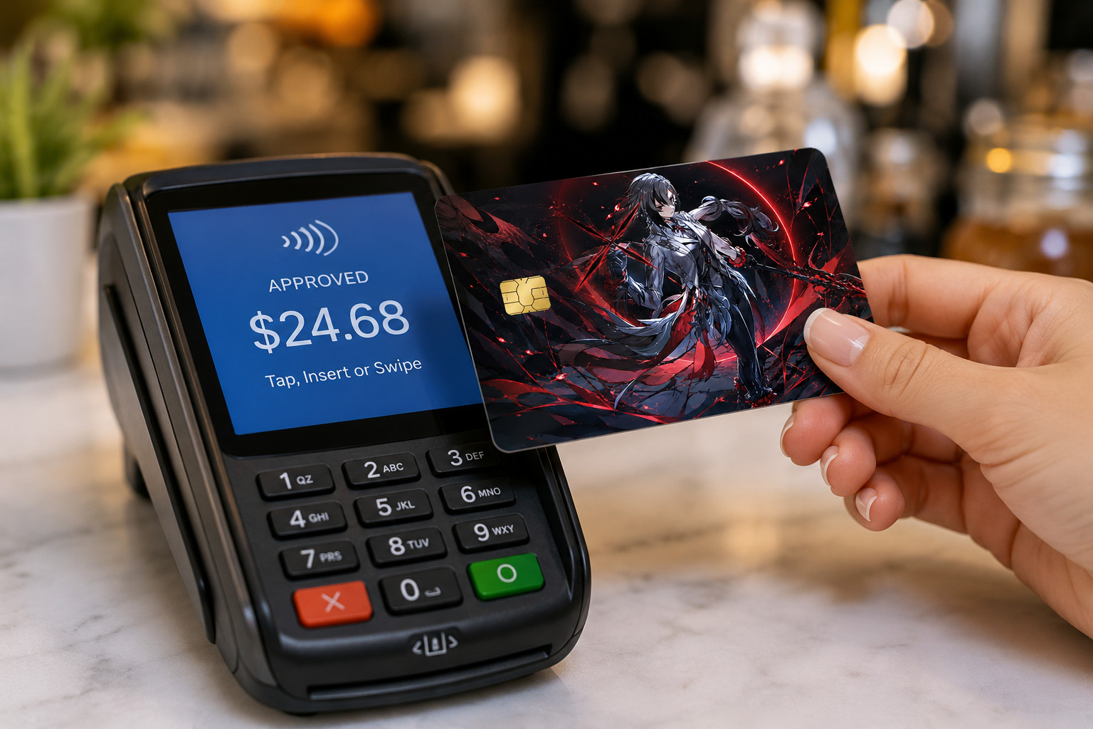 Shadow of the Knave Genshin Impact Arlecchino Debit Card Credit Card Skin