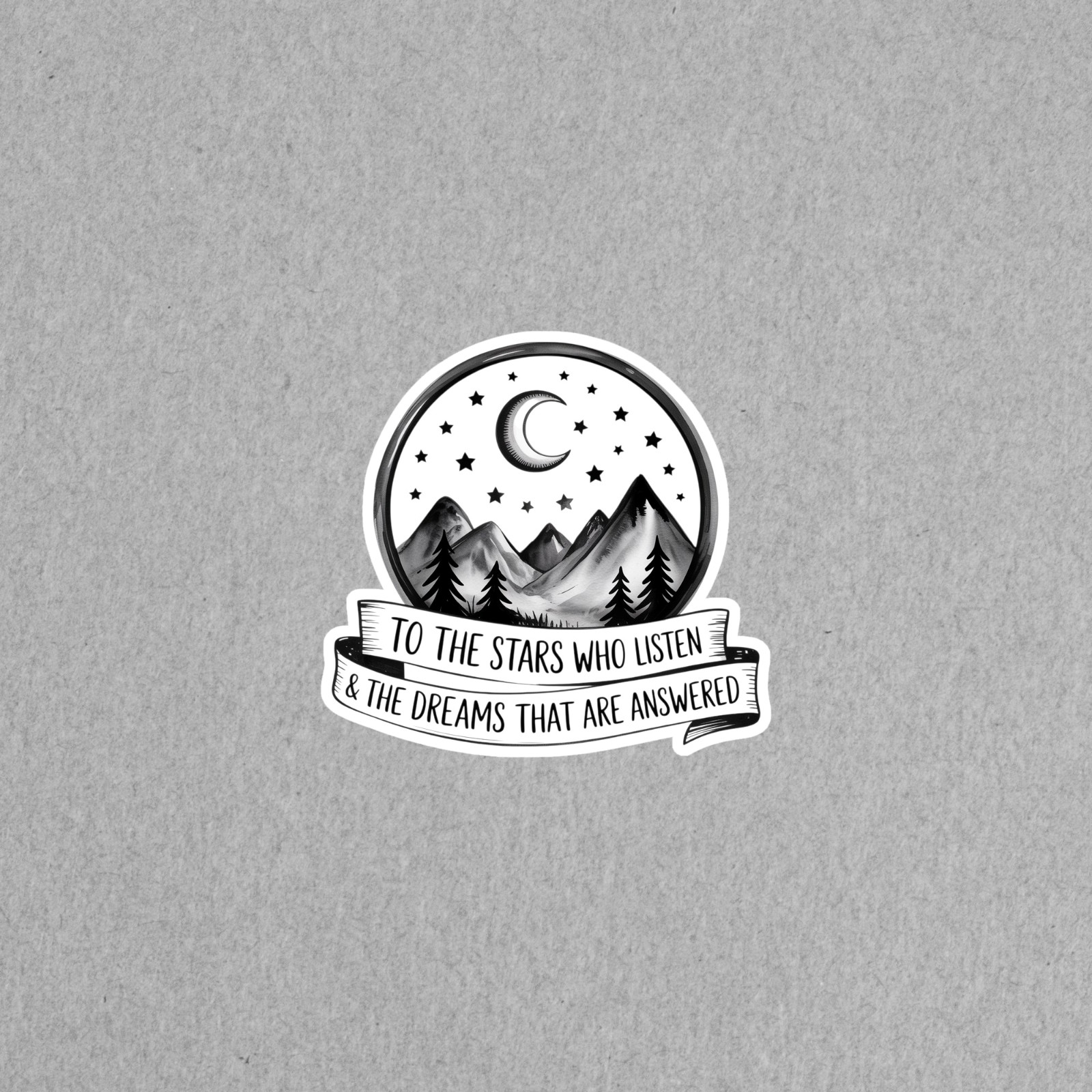 Inspirational Mountain Stars Moon Dream Vinyl Sticker Decal #6933