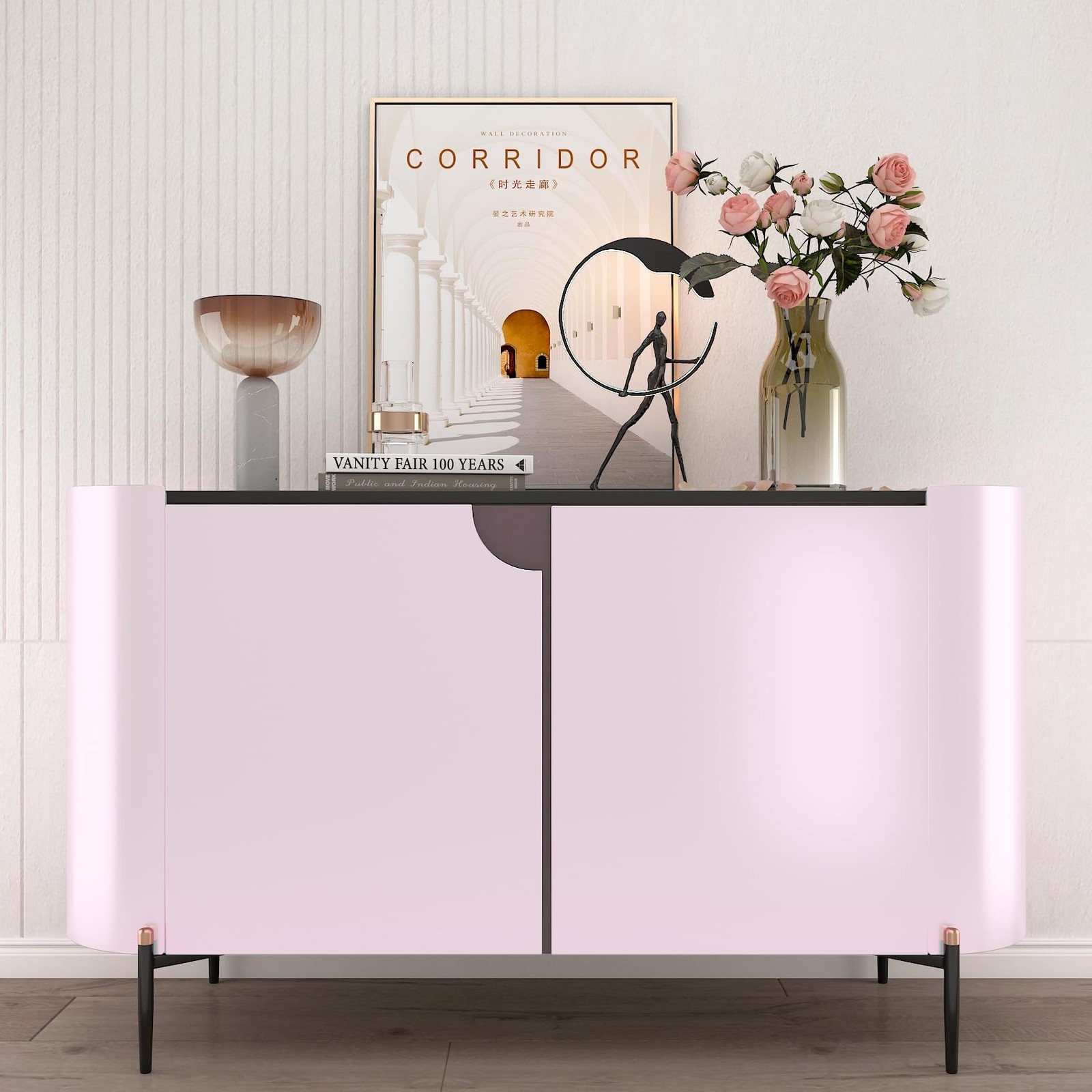 FunStick Satin Light Pink Wallpaper Peel and Stick Thick Pink Contact Paper f…