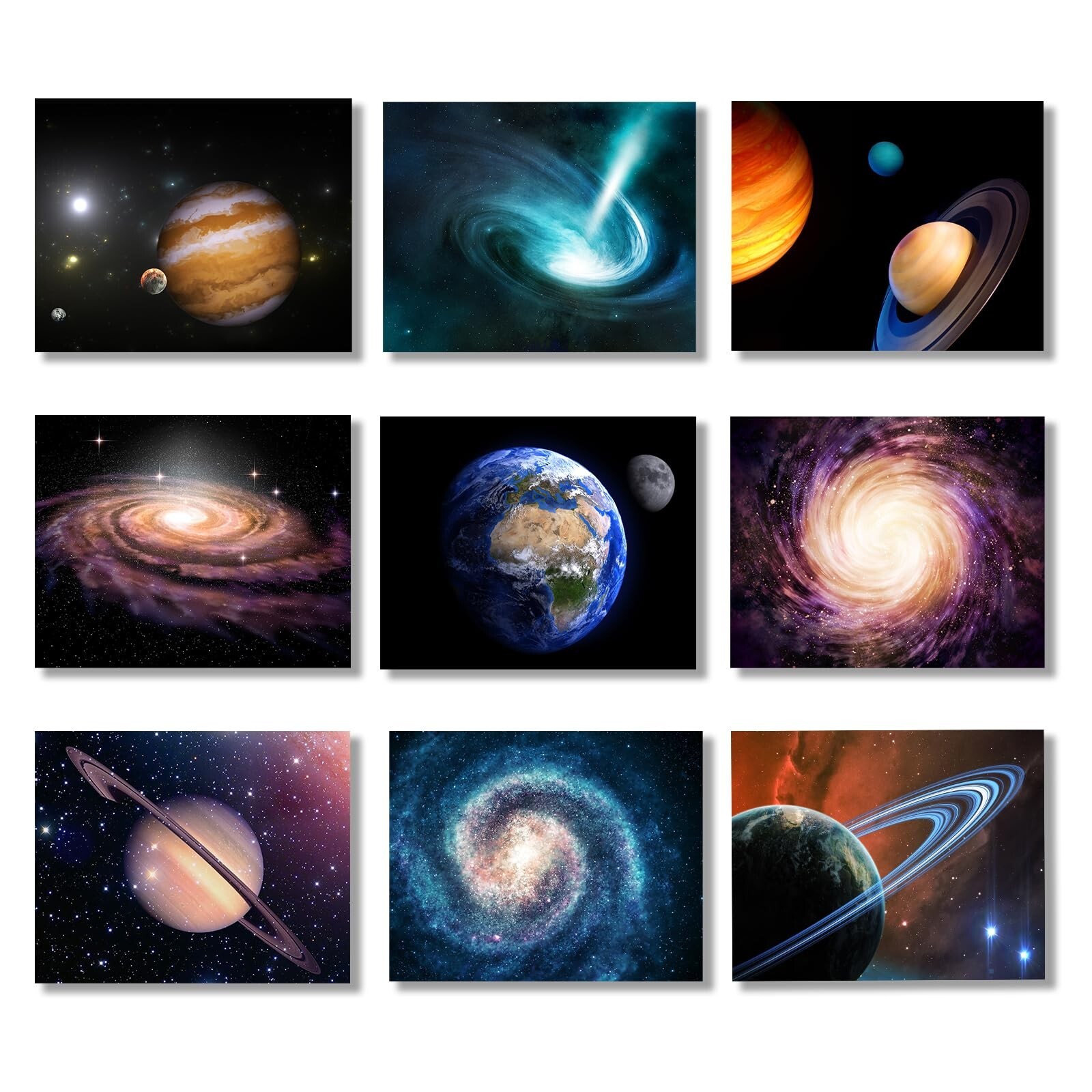 YUESJGM Outer Space Posters Planet Painting Galaxy Pictures Nebula Wall Art K…