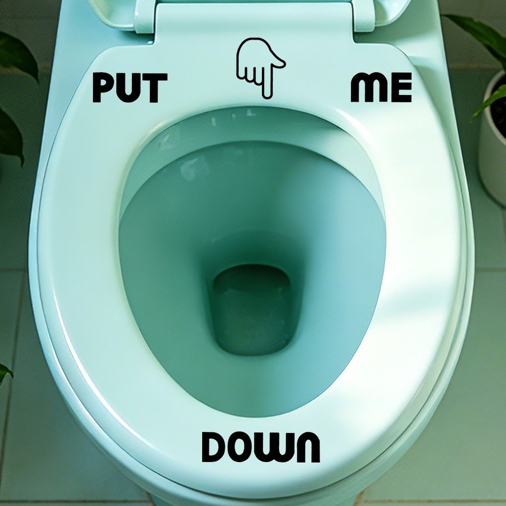 Waterproof Glow in Dark PVC Toilet Sticker Removable Anti Static Blue 10 5cm