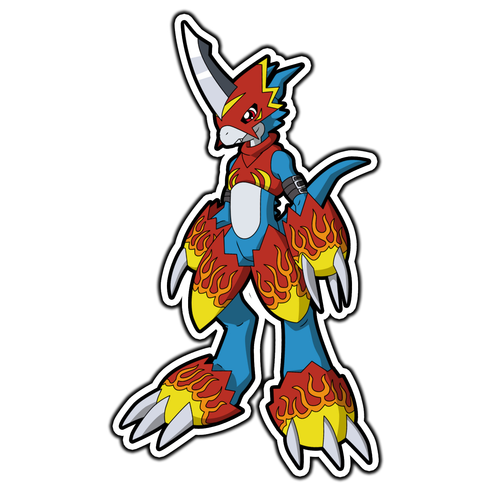 Flamedramon #1 Digital Monster Sticker Waterproof Vinyl Decal Die-Cut Car Laptop