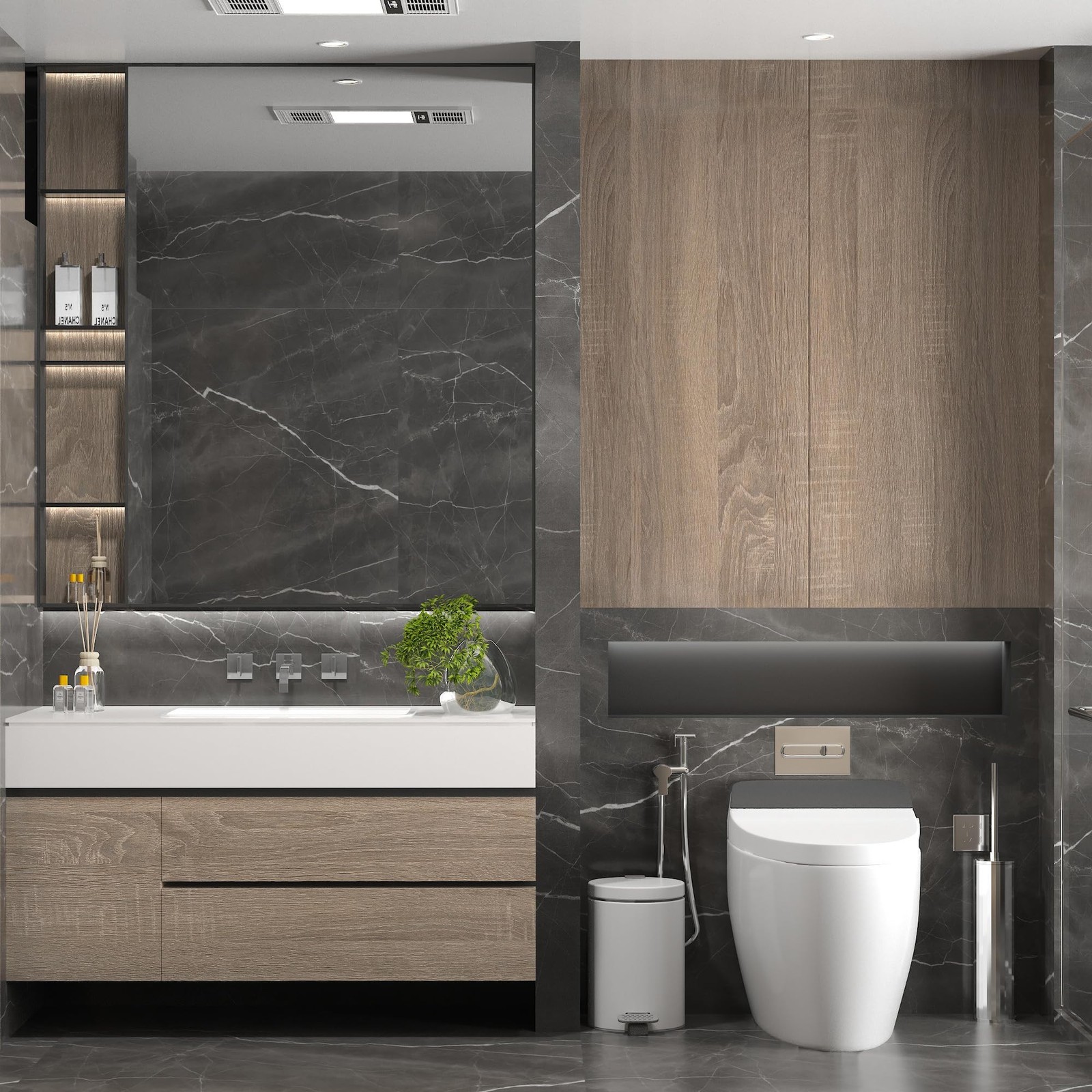 JSEVEM 24"×197" Thick Light Brown Grey Oak Wood Wallpaper Peel and Stick Wa
