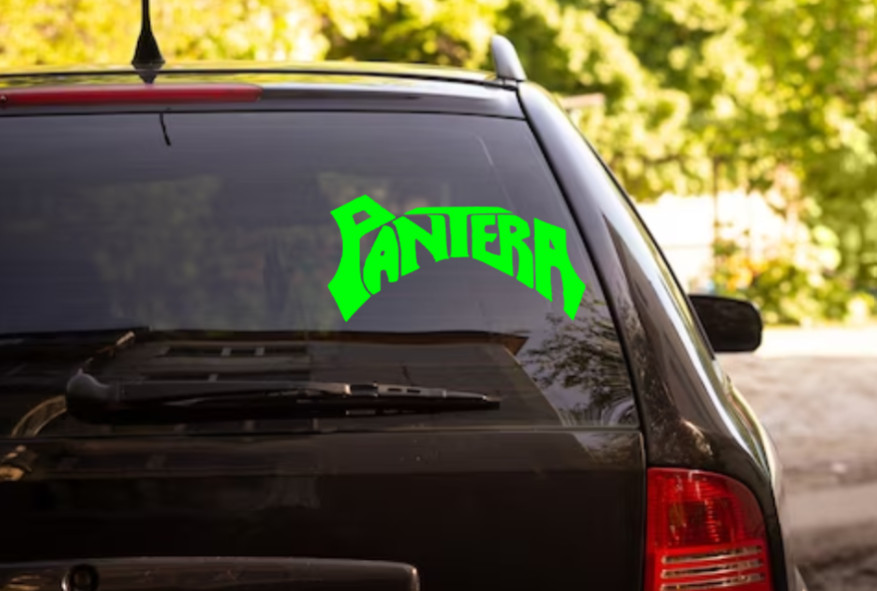 Pantera Vinyl Logo Sticker Decal Heavy Metal Band Car Bumper Hair Glam Old 80s