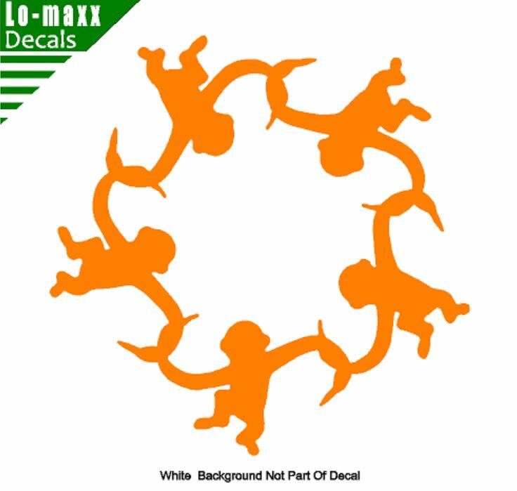 Barrel Of Monkeys Circle Novelty Popular Characters Quality Die Cut Vinyl Decal