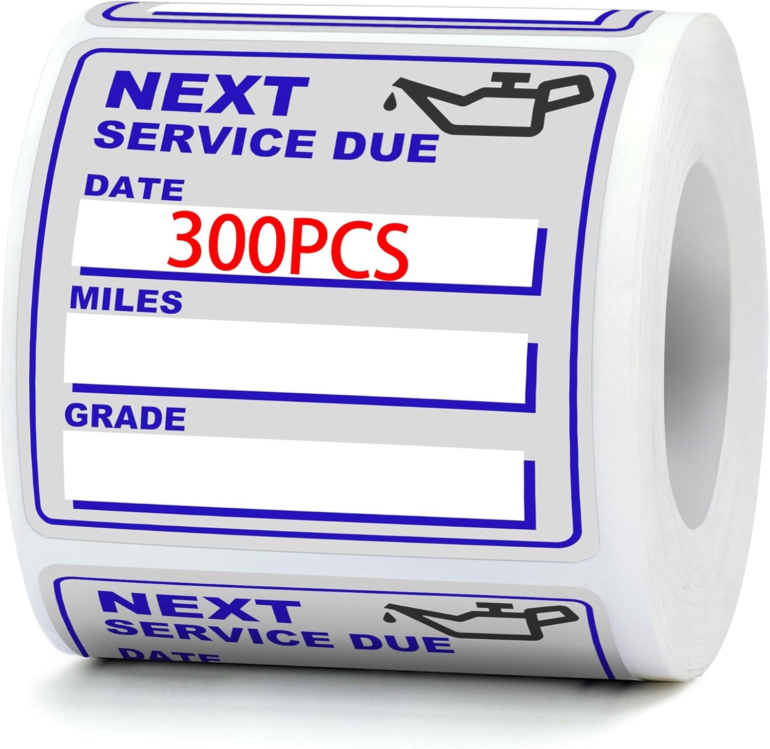 for Oil Change Stickers Vinyl 300 Pcs 2”x 2” Service Black Stickers, Next Se
