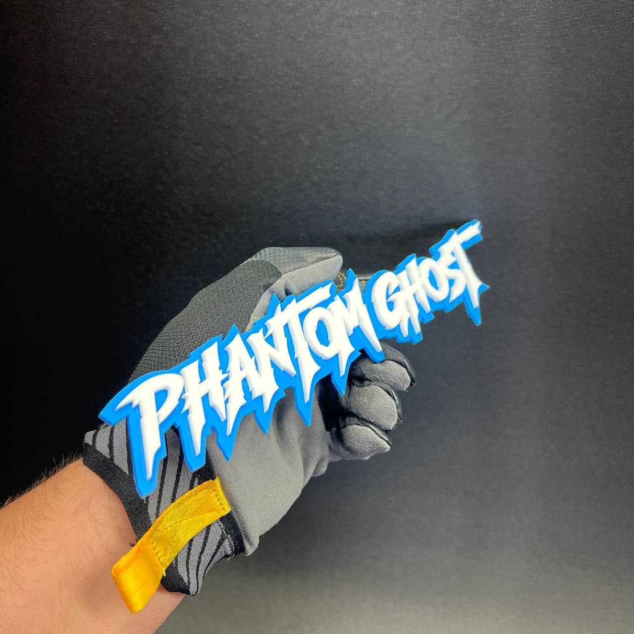 1x Phantom Ghost Custom Text 3D Acrylic Car Emblem Badge Multicolor Laser Cut