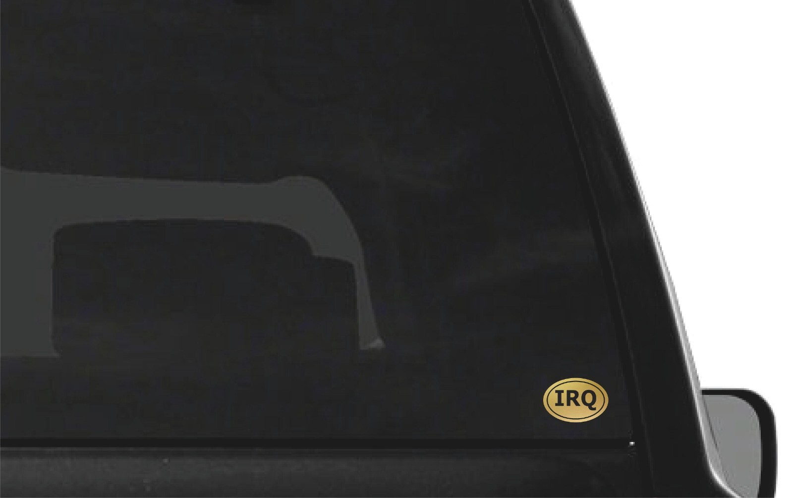 Iraq country initials Vinyl Decal Window Oval IRQ Laptop Sticker