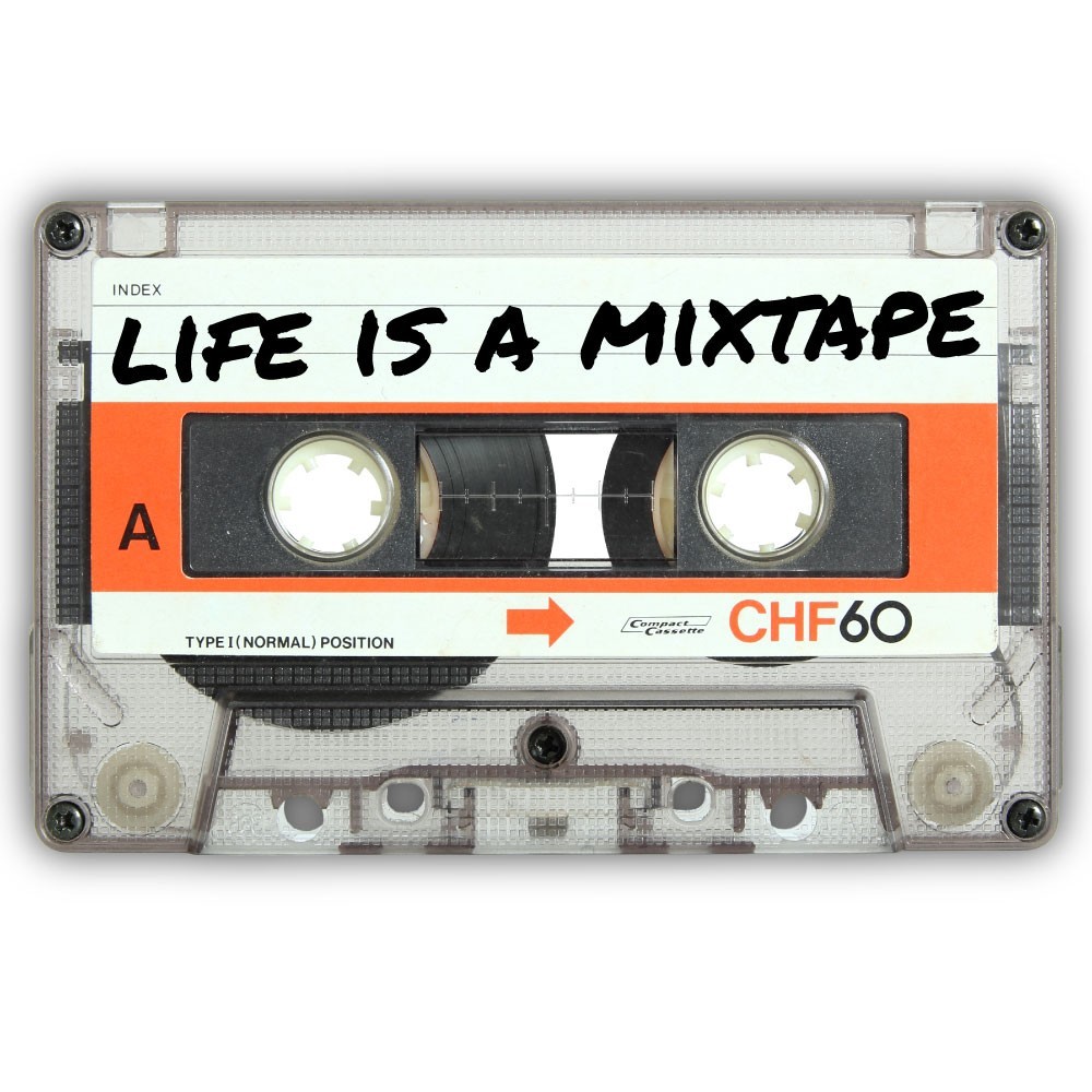 Life Is A Mixtape Cassette Realistic Cut To Shape Vinyl Sticker