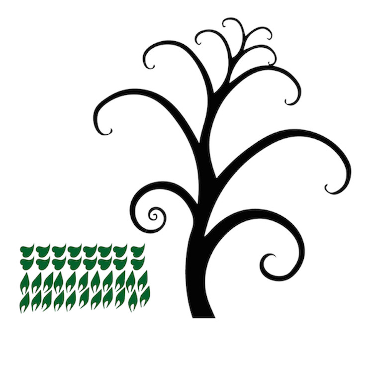 Picture Frame Tree Wall Decal Wallpaper Floral Plant Life Removable Design, g30