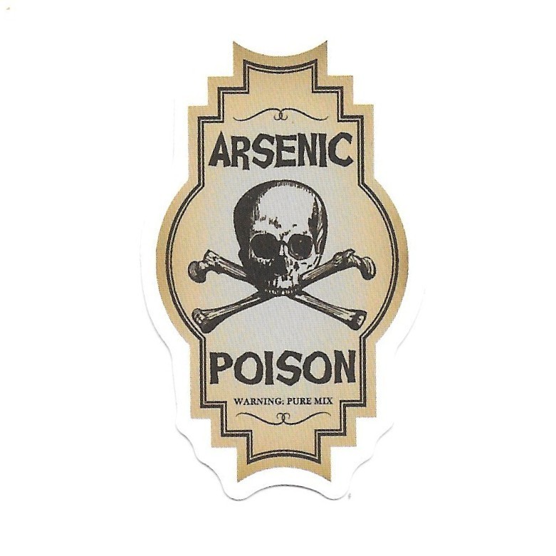 Arsenic Poison Vinyl Sticker Goth Apothecary Journal Scrapbook Die Cut Gothic