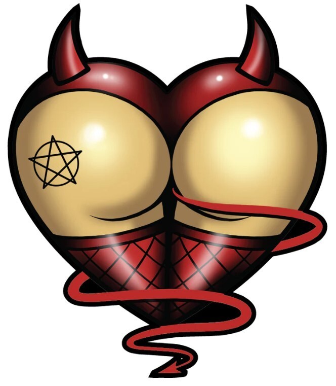 NEW LETHAL THREAT DEVIL ASS MINI DECAL STICKER 2.75"x3" RC00295
