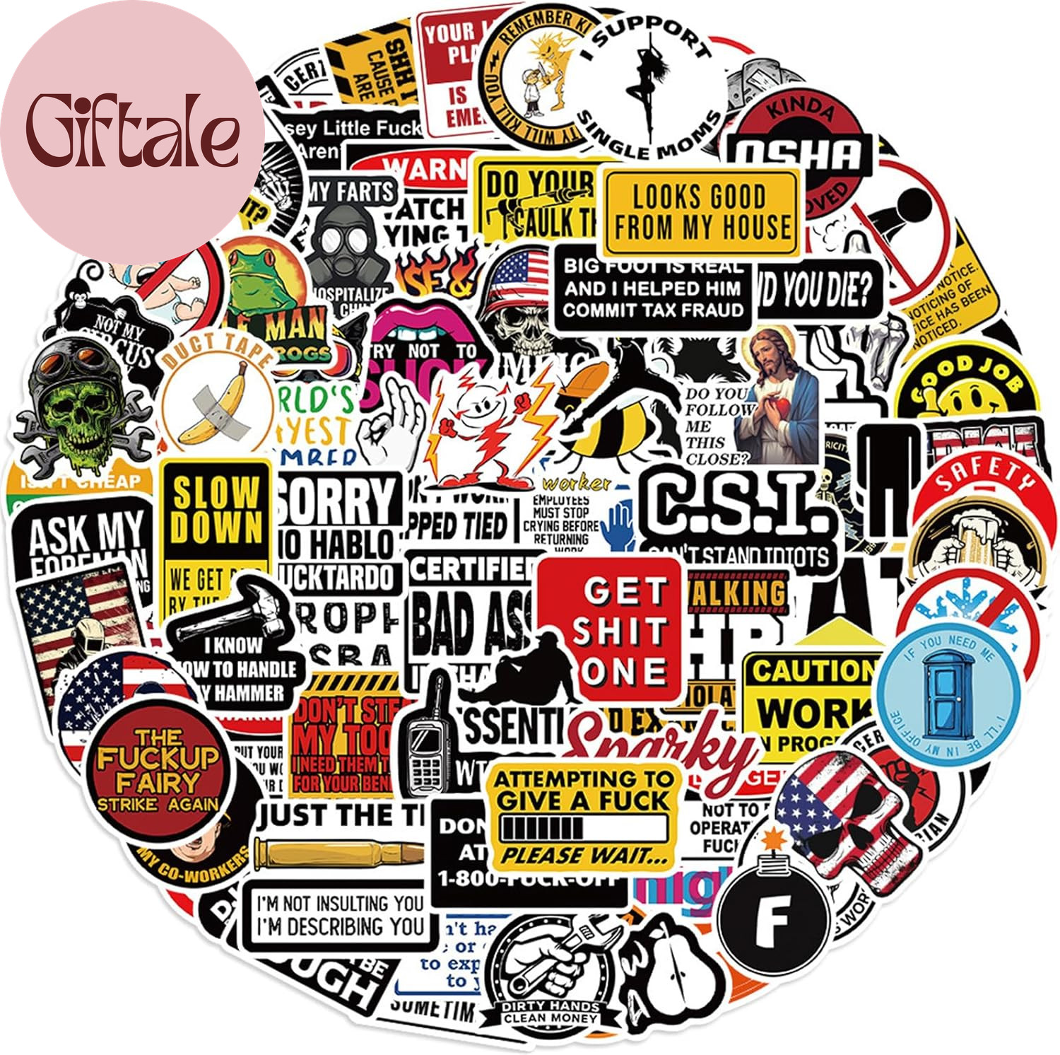 100 Pcs Funny Stickers for Adults (Dirty) Meme Water Bottles Sticker Pack Waterp
