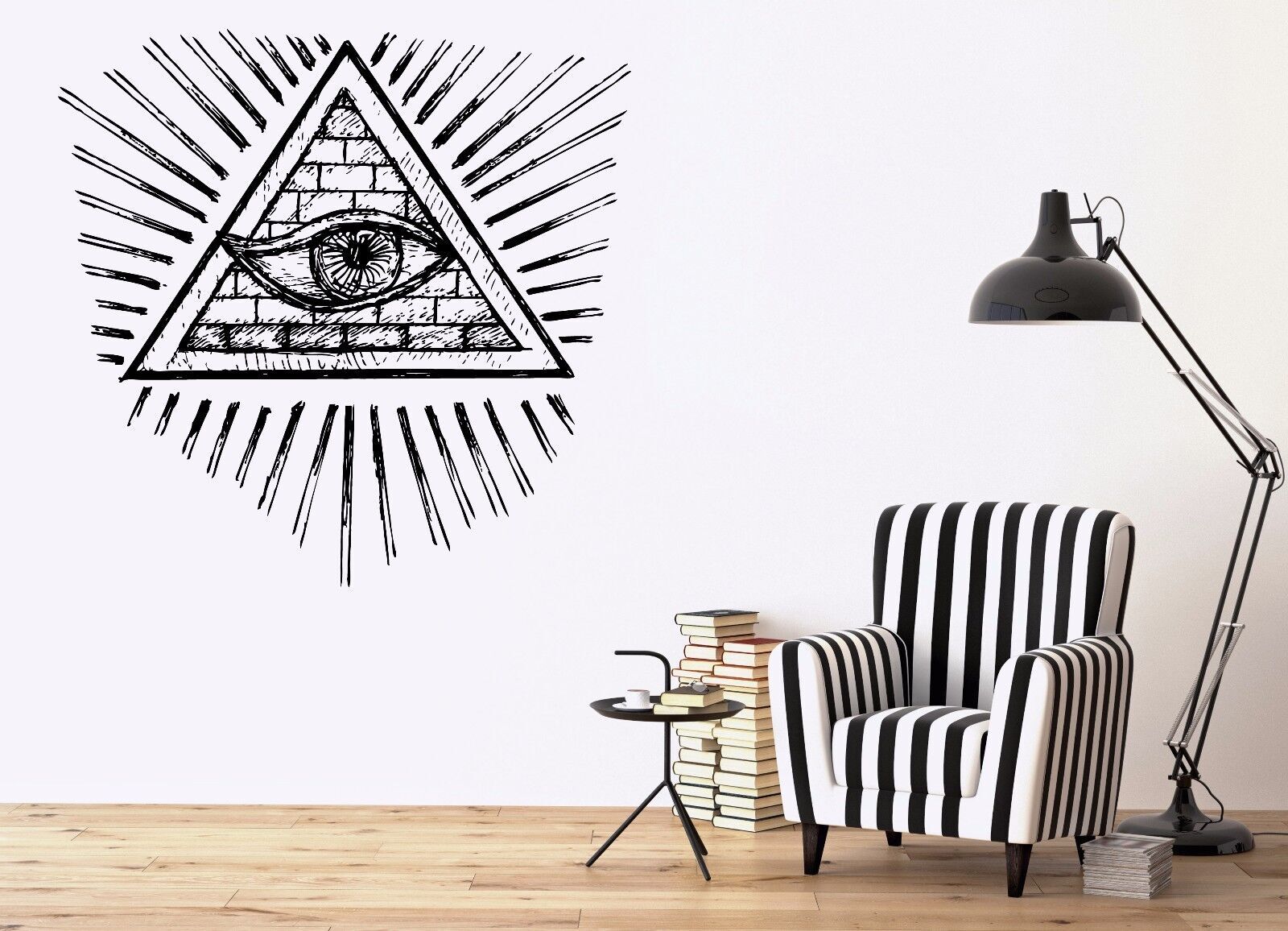 Vinyl Decal Wall Sticker Images All Seeing Eye of the Illuminati Annuit (n693)