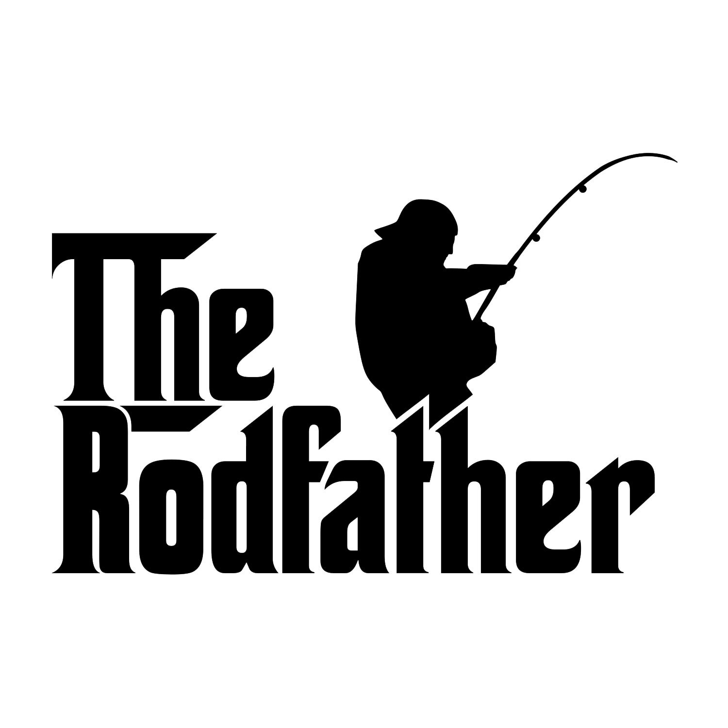 Funny Fishing Dad Pun Decal Sticker for Car Home Wall Door Window The Rodfather