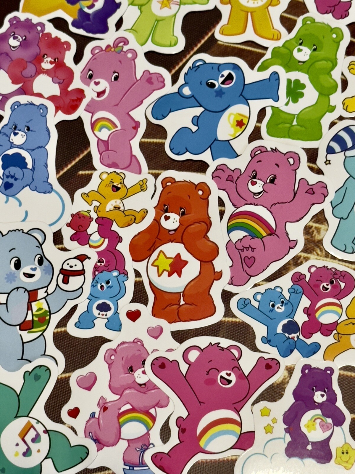 52 Pieces Bundle Pack Carebears Stickers Glossy Finish