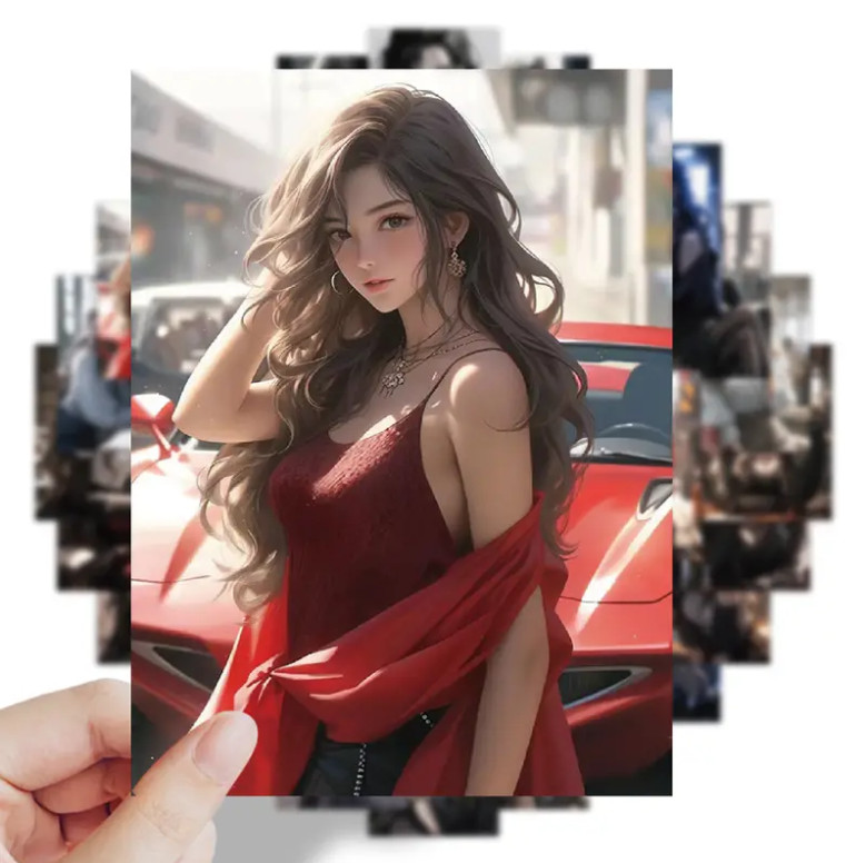 60 Beautiful Anime Women Stickers Gorgeous Sexy Animated Decals 2.2" Inch Vinyl