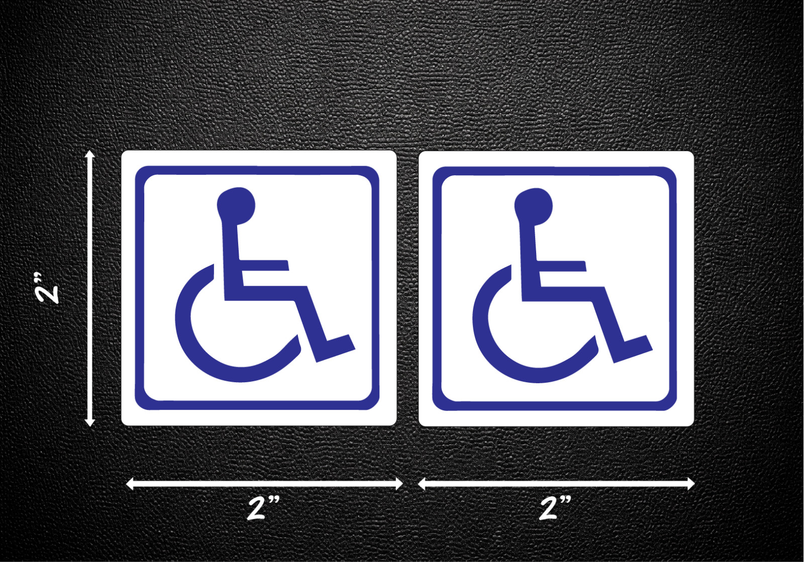 1 Pair (2) Handicap Symbol Wheelchair Disabled Choose Color Decal 2"x2" p44