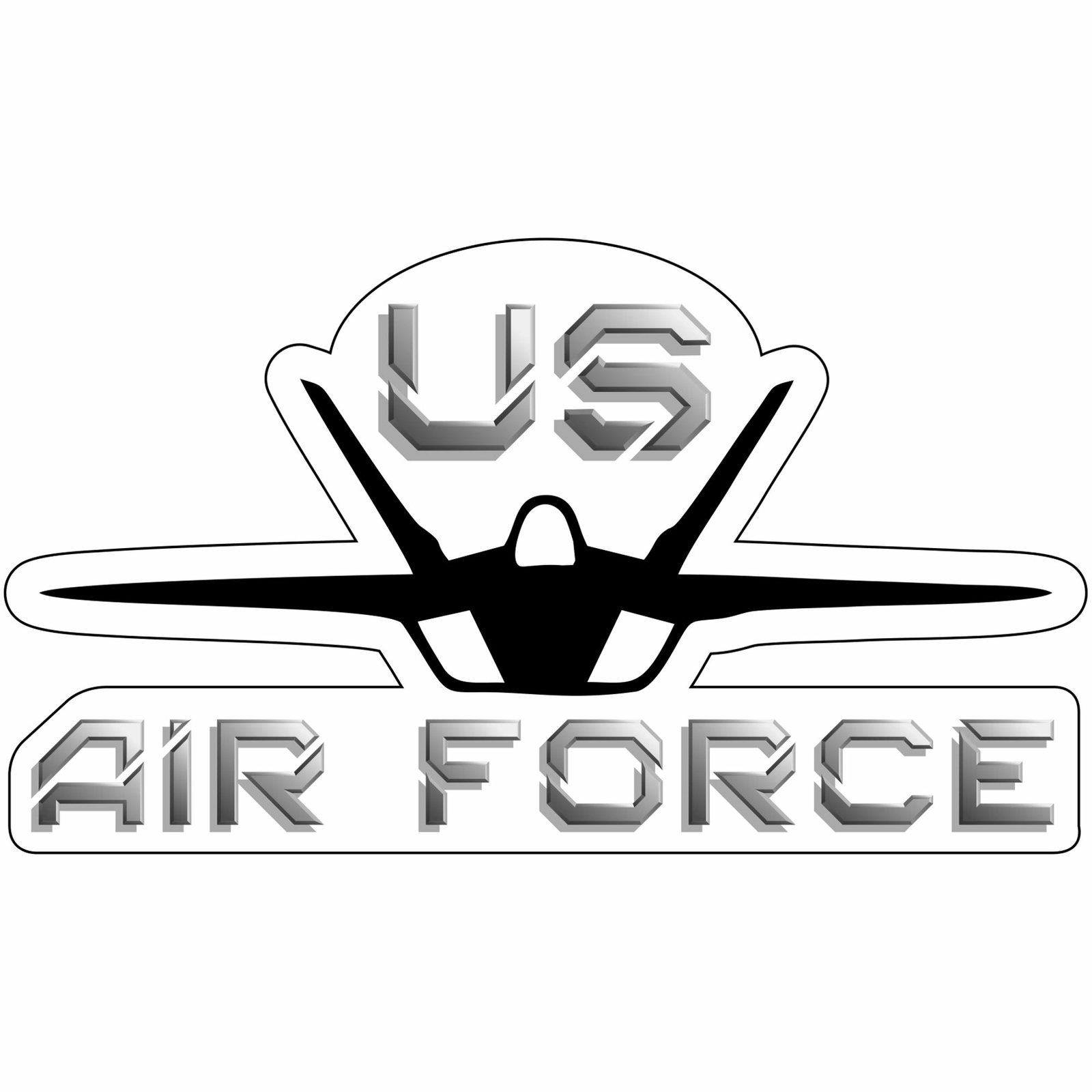 United States Air Force Fighter Jet – 6×3.5 inch Sticker