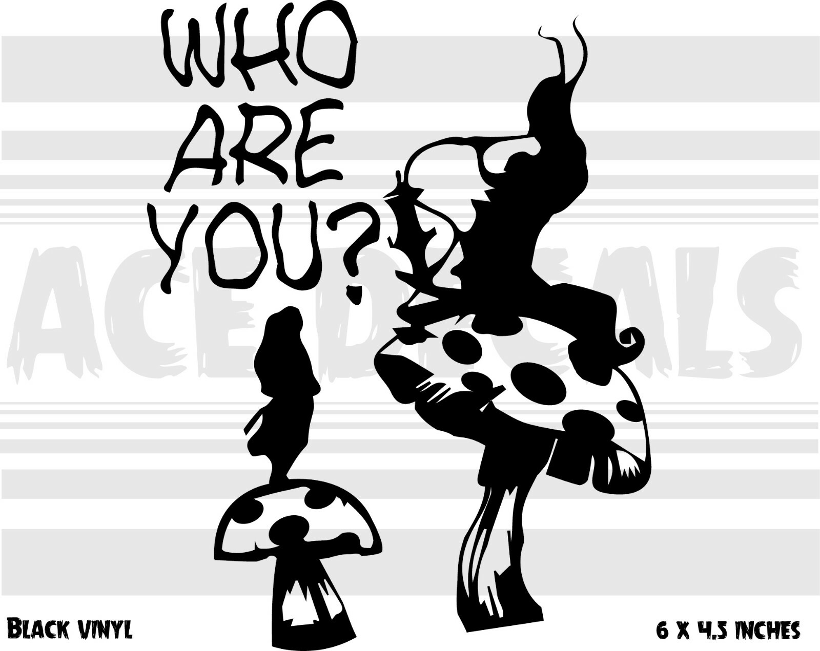 Alice In Wonderland – Who Are You? – Laptop Car Window Vinyl decal sticker