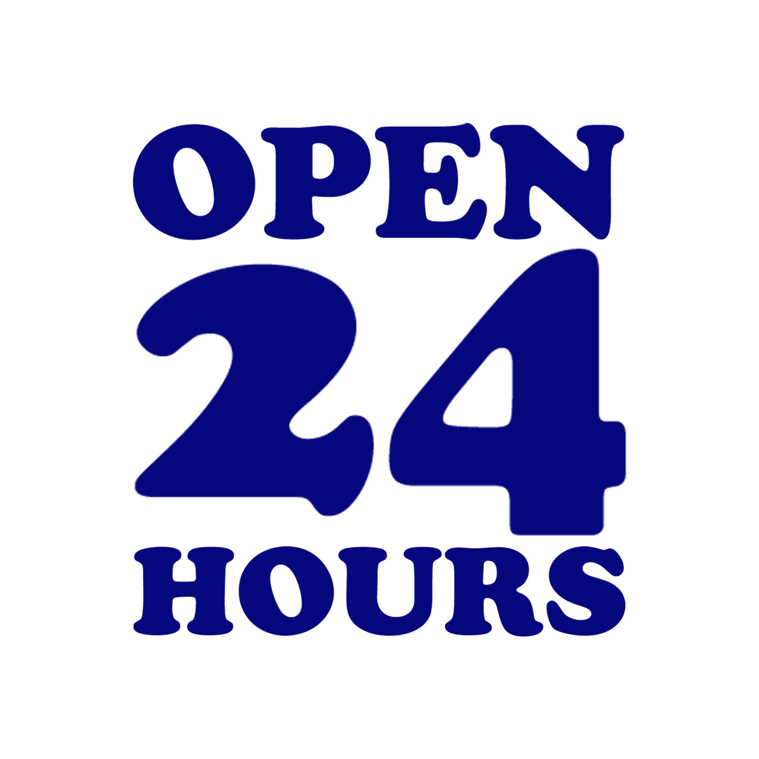 Open 24 Hours Decal – Business Sign Sticker